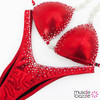 Affordable red figure competition suit