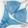 Silver and Blue Competition Bikini
