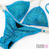 Aqua Blue Crystal Competition Bikini