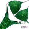 Forest Green Sequin Undecorated Competition Bikini
