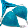Teal Undecorated Competition Bikini
