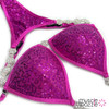 Fuchsia Sequin Undecorated Wellness Competition Suit