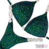 Emerald green competition bikini
