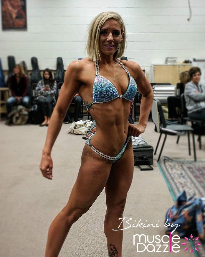 Teal Crystal Competition Bikini