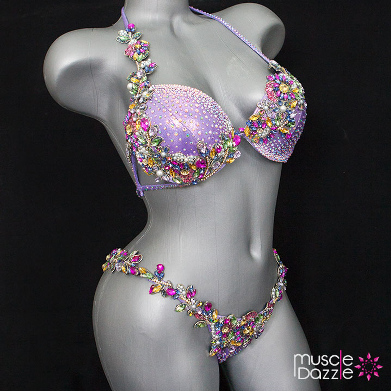 コンテストビキニ パープル Diva Couture Competition Bikini | WBFF