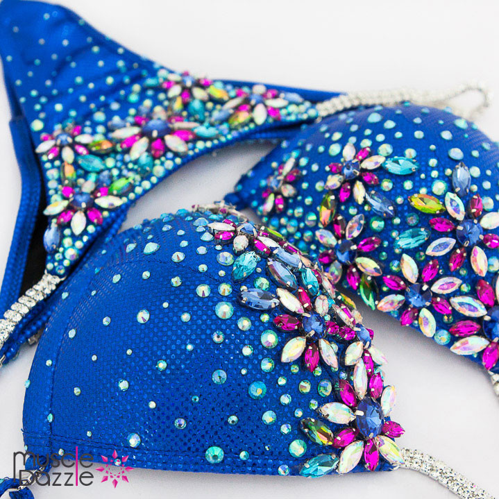 Royal Blue Competition Bikini Custom Made