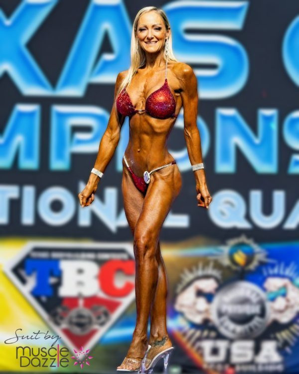 Gorgeous Dark Red Competition Bikini | Muscle Dazzle