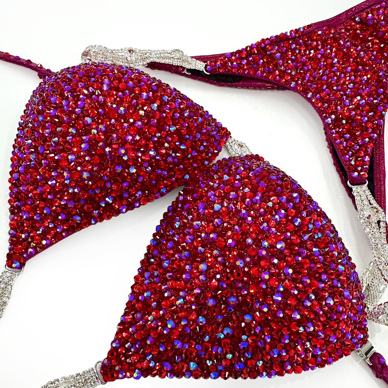 Muscle Dazzle's Crimson Red Competition Bikini