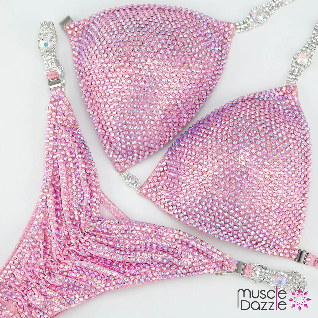 Baby Pink Competition Bikini Perfectly Crystalled 