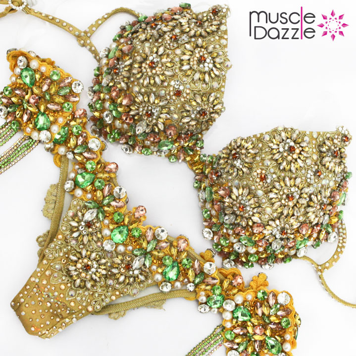 Gold WBFF Bikini Diva Suit | Uber Chic