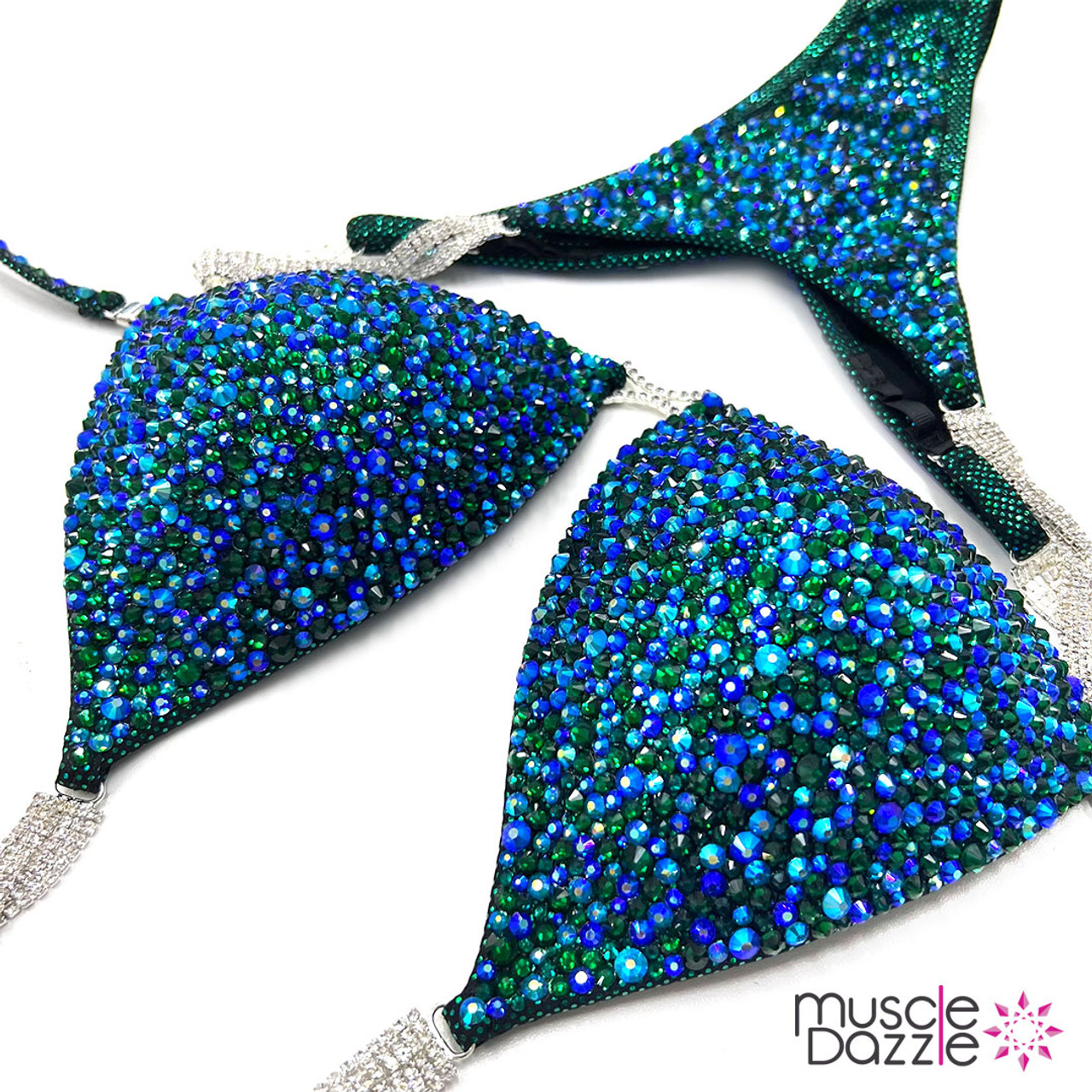 Green Blue Competition Bikini (CB798)