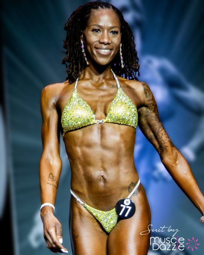 Super Bright Yellow Bikini Competition Suit