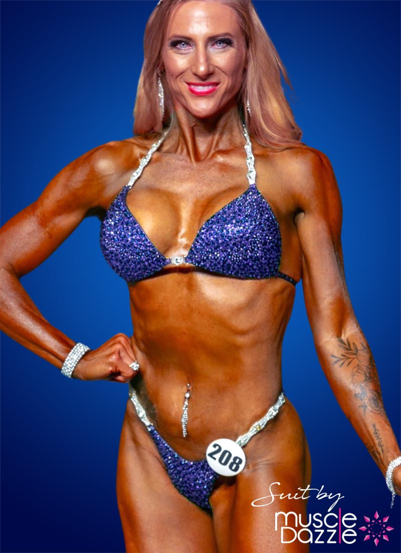 Sapphire Blue Crystal Competition Bikini