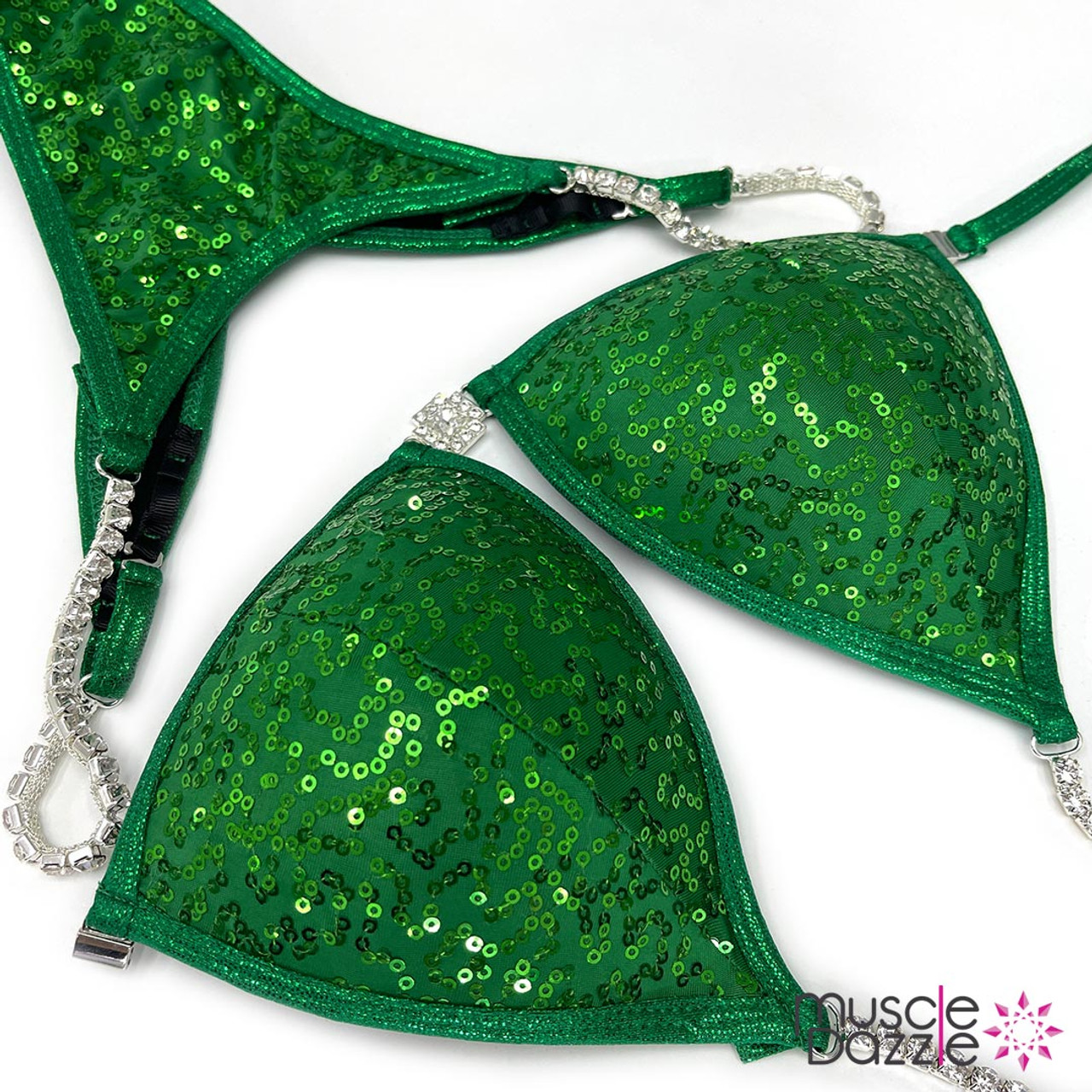 Green sequin shop bikini