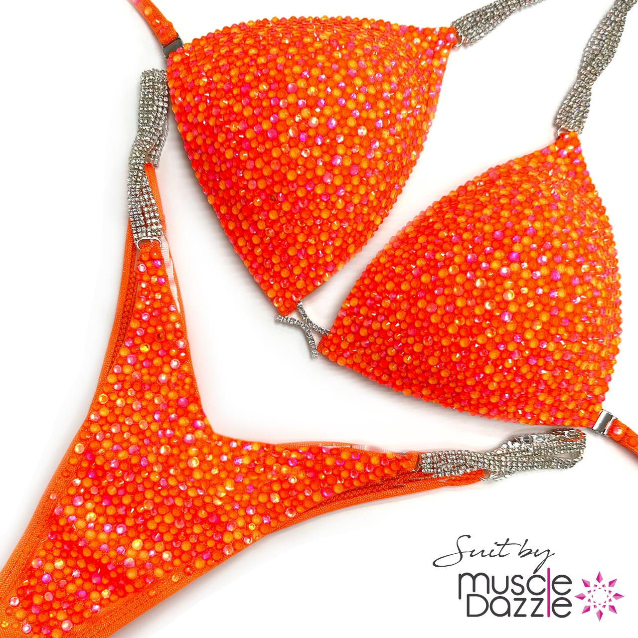 Bright and Bold Neon Orange Wellness Suit | Muscle Dazzle