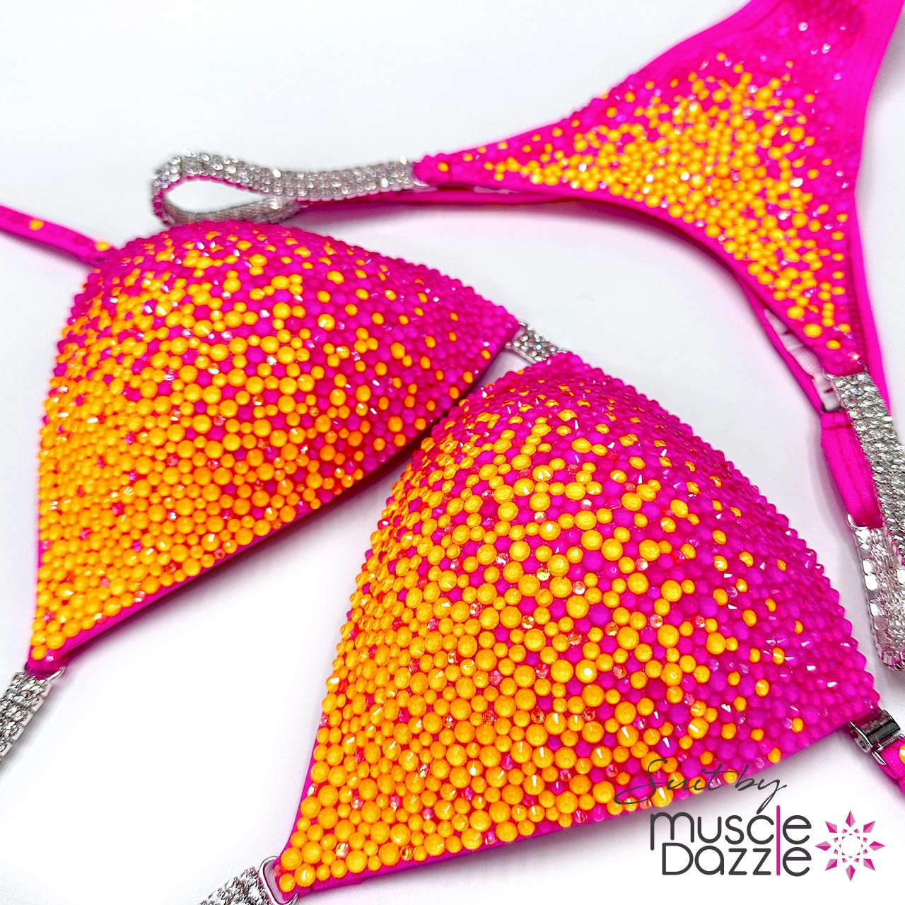 Bold Choice: Pink And Orange Competition Bikini