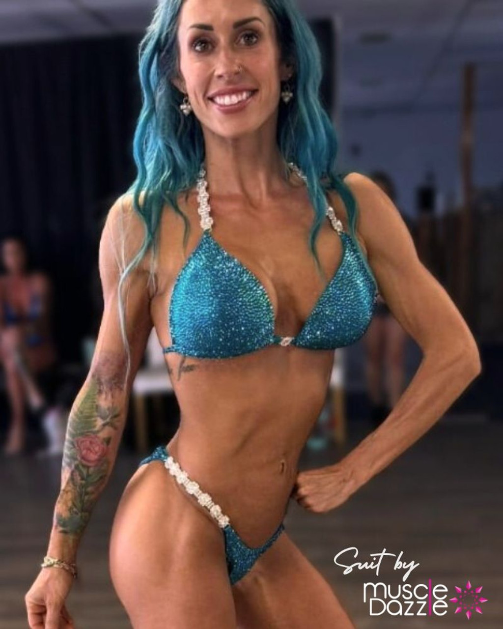 Pure Style for the Stage: Teal Competition Bikini