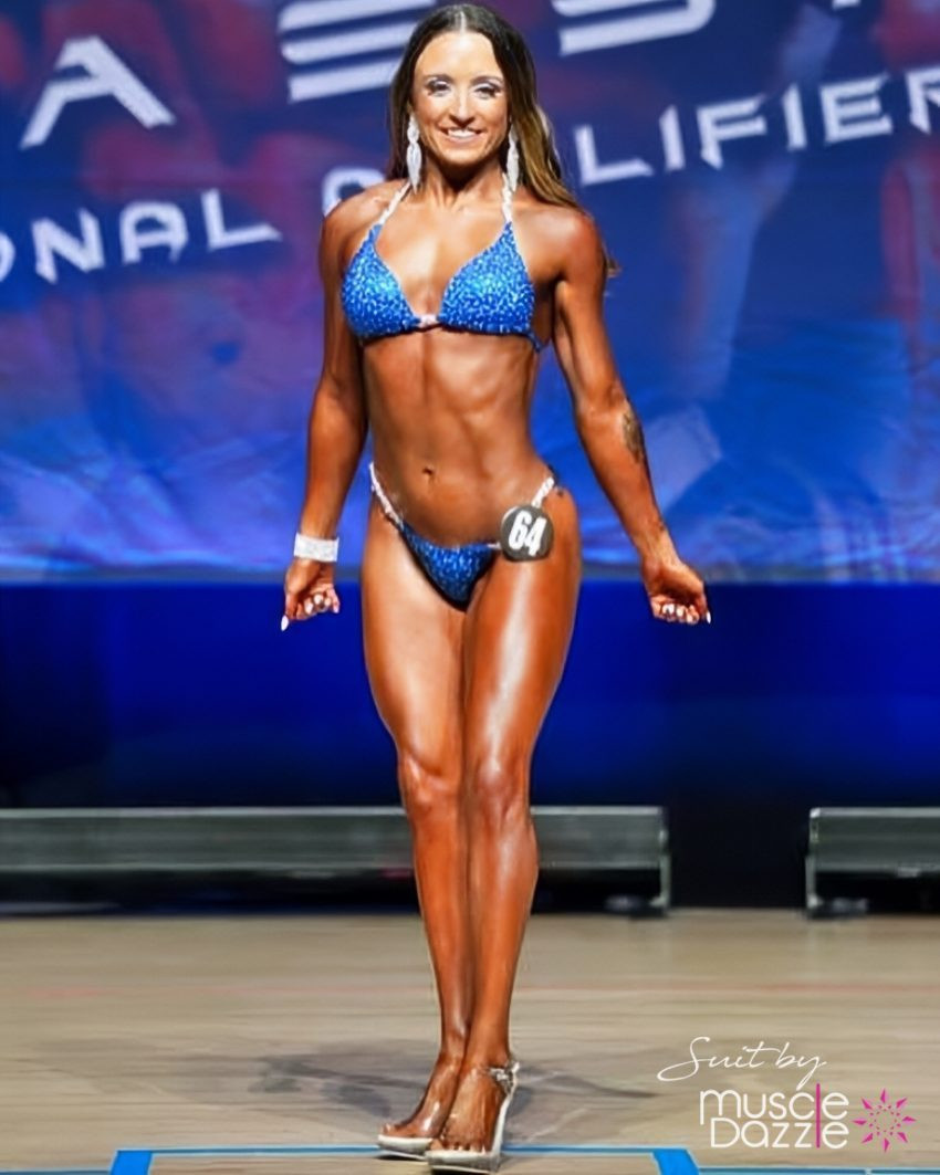 Muscle Dazzle's Royal Blue Crystal Bikini | Unmatched Quality