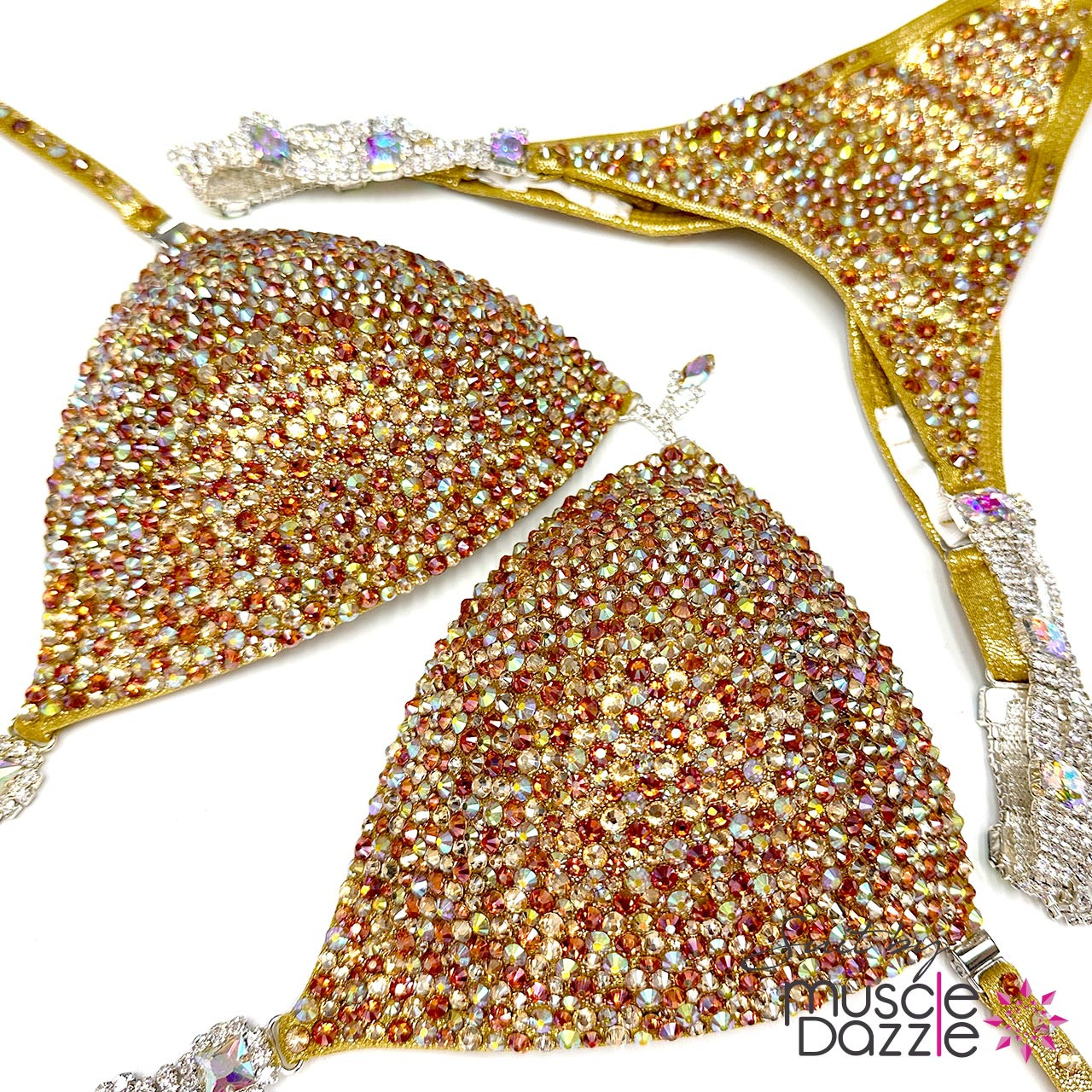 競技用ビキニ　seasonbikini Dazzling Rustic Gold Competition Bikini | muscledazzle.com