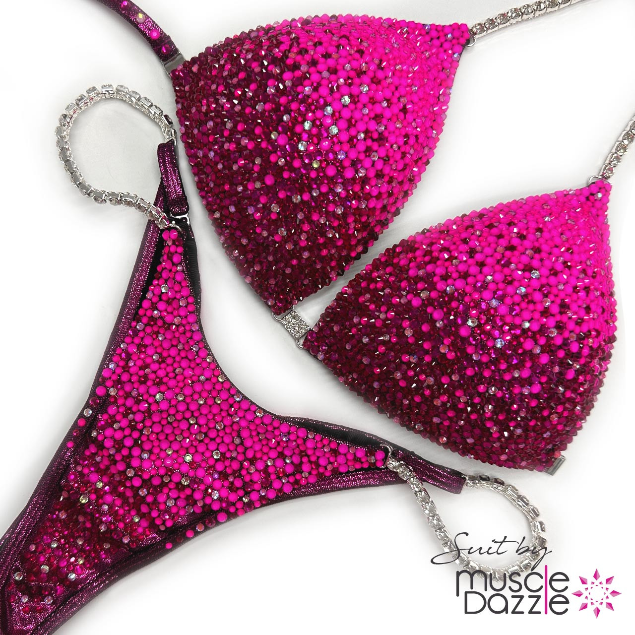 Feel Fabulous: Fuchsia Competition Bikini by Muscle Dazzle