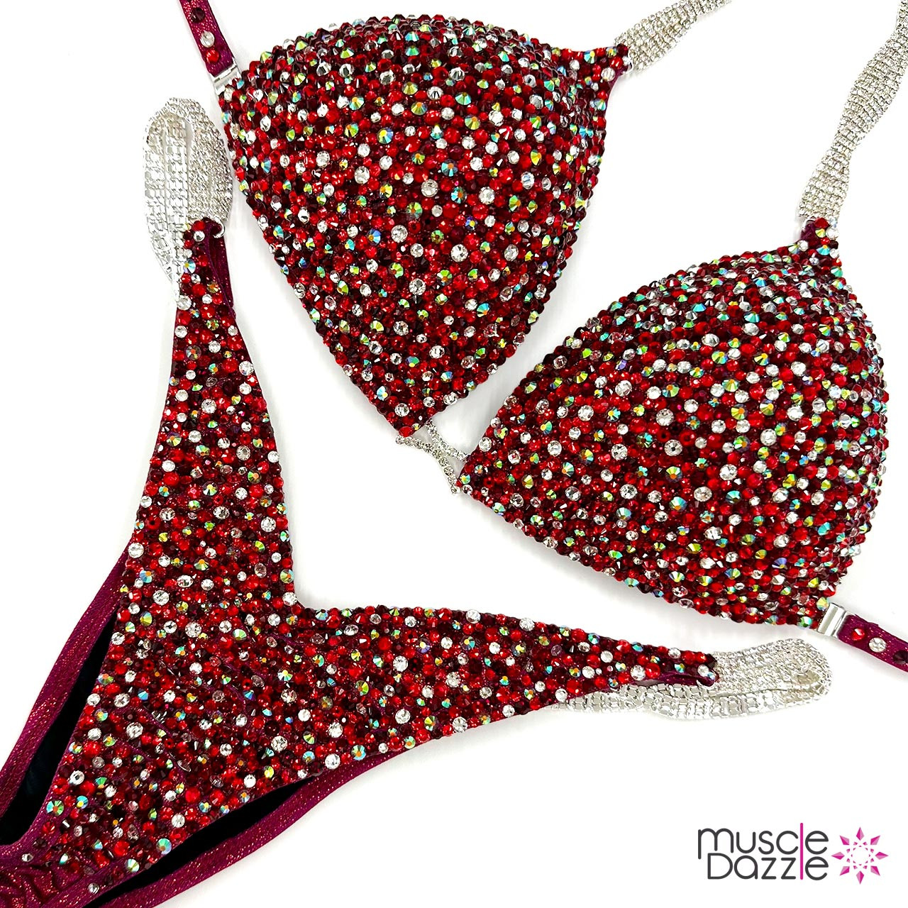 Ruby Red Wellness Suit | Stunning Suit by Muscle Dazzle