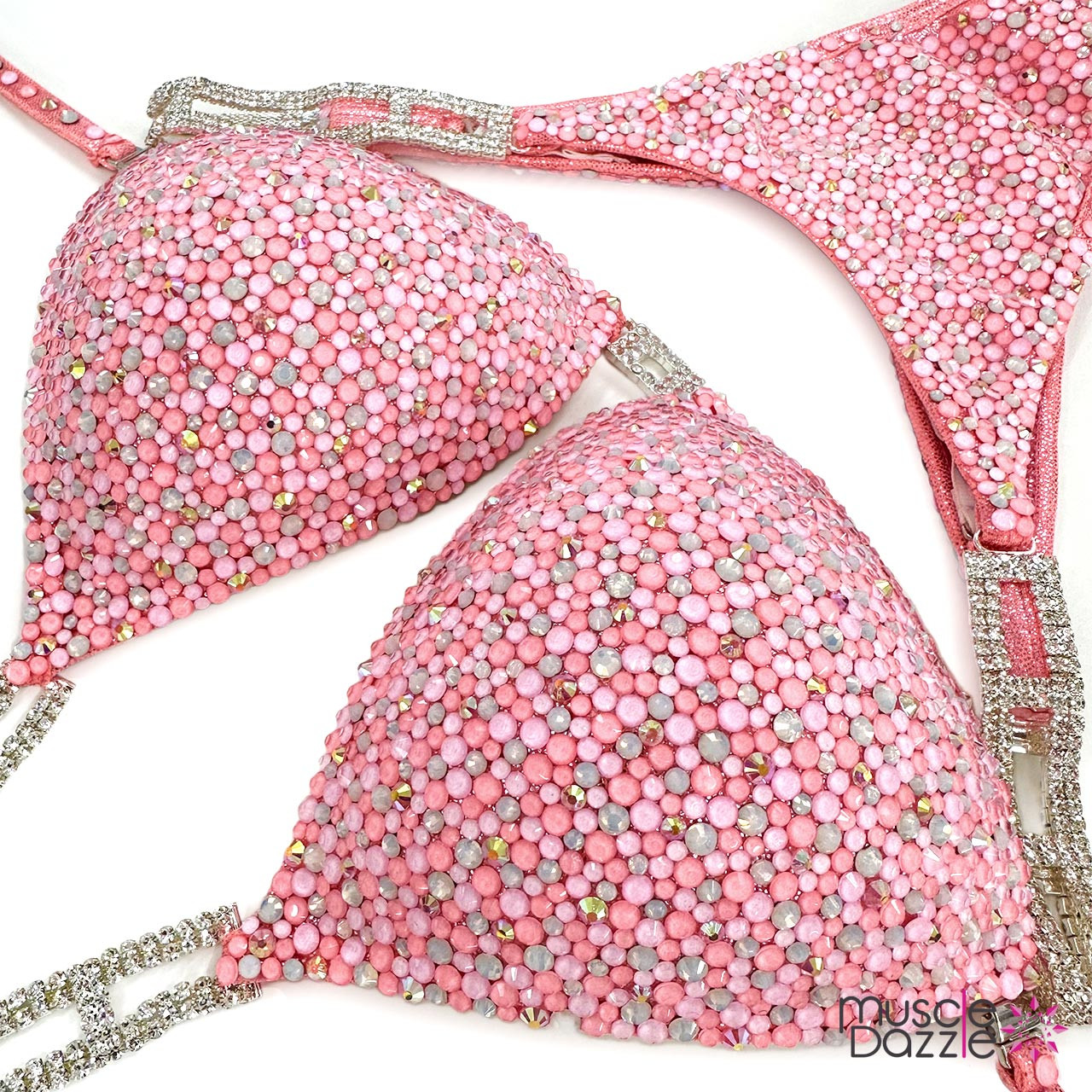 Pink Champagne Competition Bikini from Muscle Dazzle