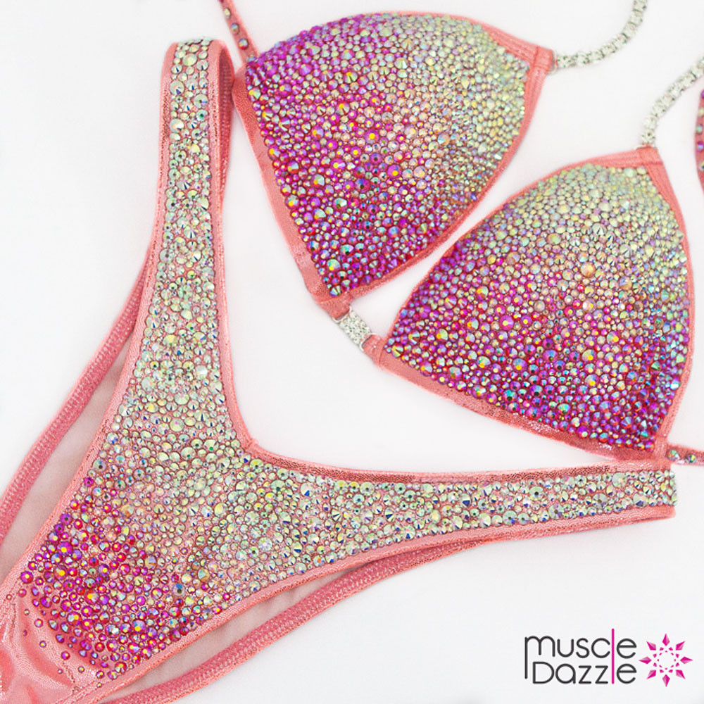 Peach Figure Competition Suit