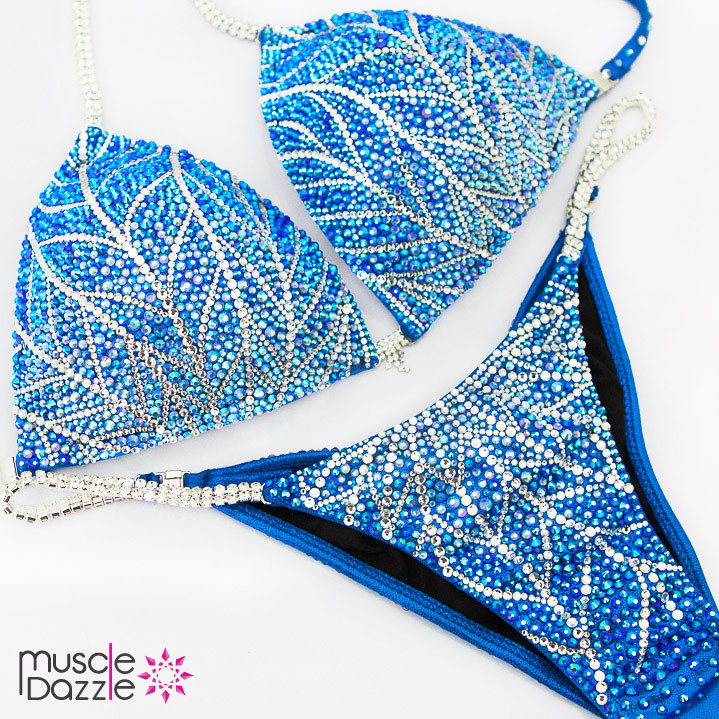Blue Bikini Competition Suit Top Rated Design