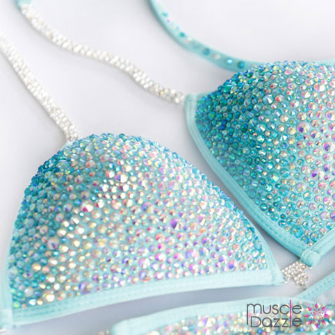 Matte Baby Blue Fit Model Competition Suit main image 1