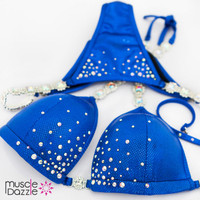 Affordable blue competition bikini