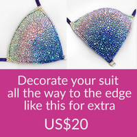 Decorate your suit all the way to the edge like this for extra US$20