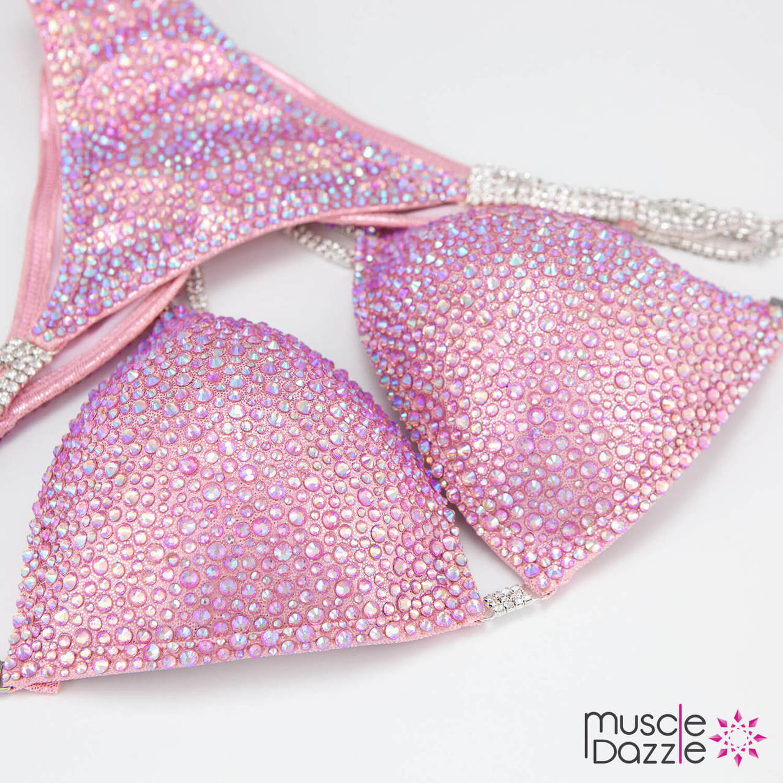 Light Pink Crystal Competition Bikini With 'Wow'