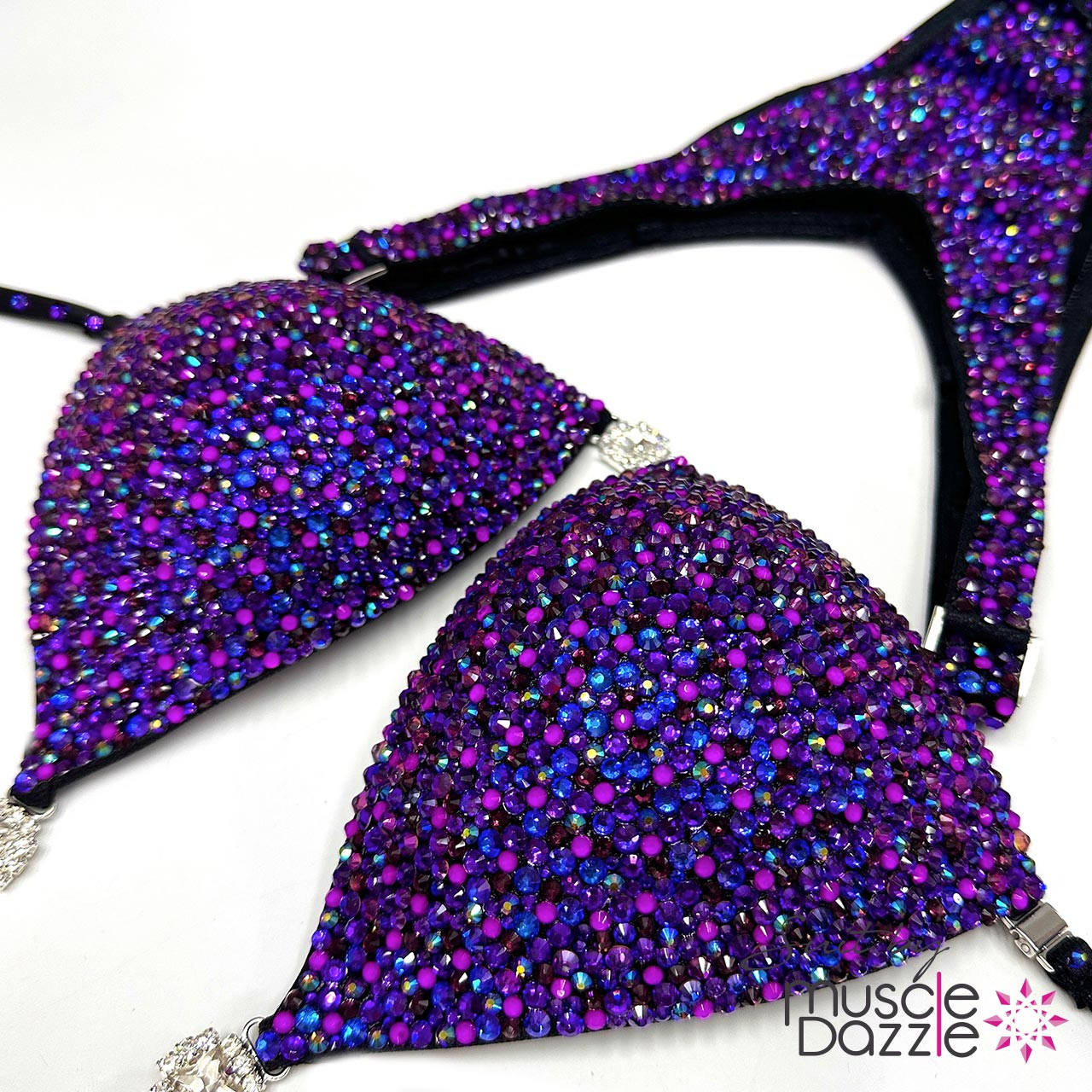 Hologram Electric Purple Fit Model Competition Suit main image 1
