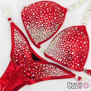 Affordable Red Bikini Competition Suit