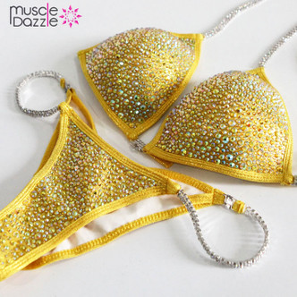 Yellow Crystal Competition Bikini (CB154)