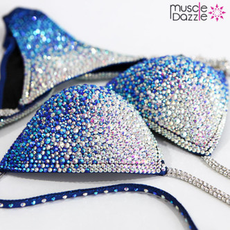 Blue Crystal Competition Bikini