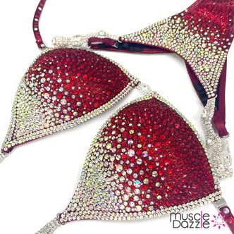Red Crystal Competition Bikini (CB218)