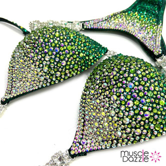 Green Crystal Competition Bikini