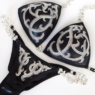 Gorgeous Cherry Blossom Crystal Competition Bikini
