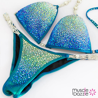 Blue Ombre Crystal Bikini