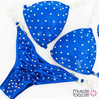 Affordable royal blue competition bikini