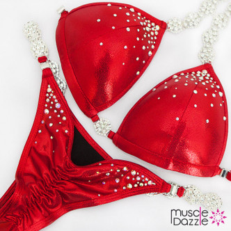 affordable red competition bikini