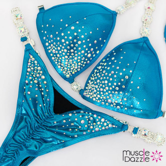 Affordable blue bikini competition suit