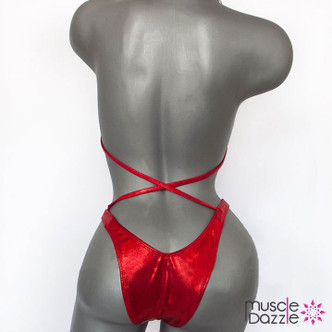 Red Undecorated Competition Bikini