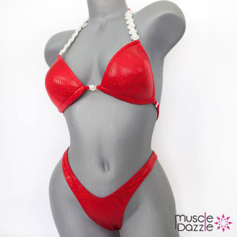 Red Undecorated Competition Bikini