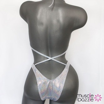 Silver Undecorated Competition Bikini