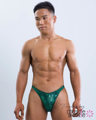 Dark Green Bodybuilding Posing Trunks