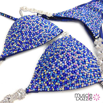 Blue Crystal Competition Bikini