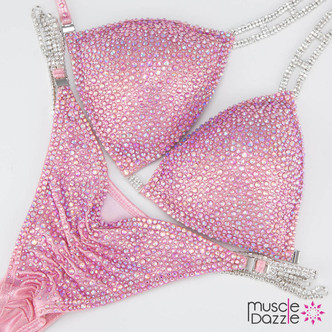 Pink Crystal Bikini - Fully Bling on Hot Pink Fabric