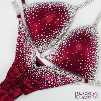 Ruby Red Bikini Competition Suit